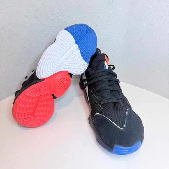 Adidas Harden Vol. 4 Barbershop Men’s Black and Red Sneakers Sz 10 NWT main image 12